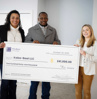 Presenting a big check
